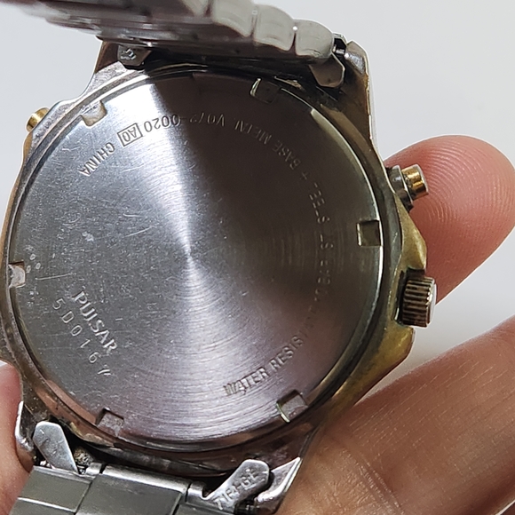 Vintage Pulsar Watch Blue and Gold Alarm Chronograph Watch - Picture 8 of 12
